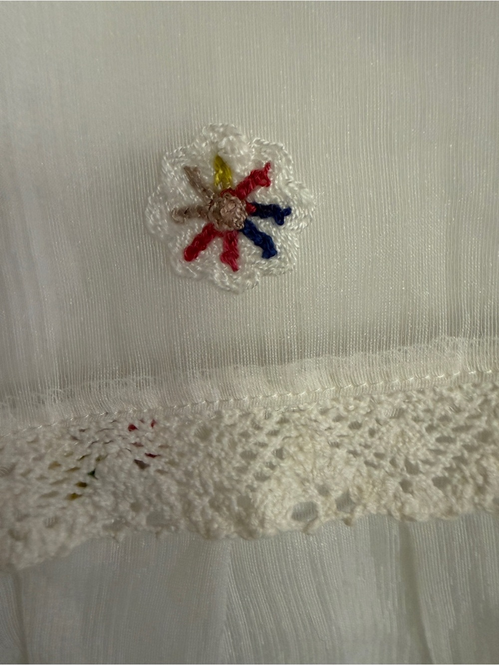 White flowered sheer dress - Picture 4 of 6